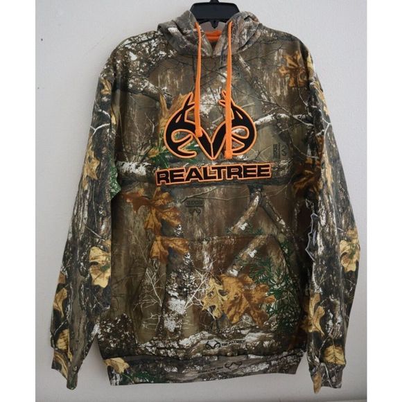 Staghorn STF65862 Men's Sz M Real Tree Edge Camo Logo Fleece Hoodie Sweatshirt - Picture 1 of 6